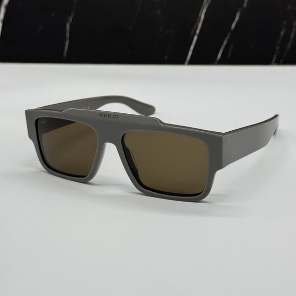 NEW GUCCI SUNGLASSES GG1460S 003 GRAY UNISEX EYEWEAR - Picture 2 of 9